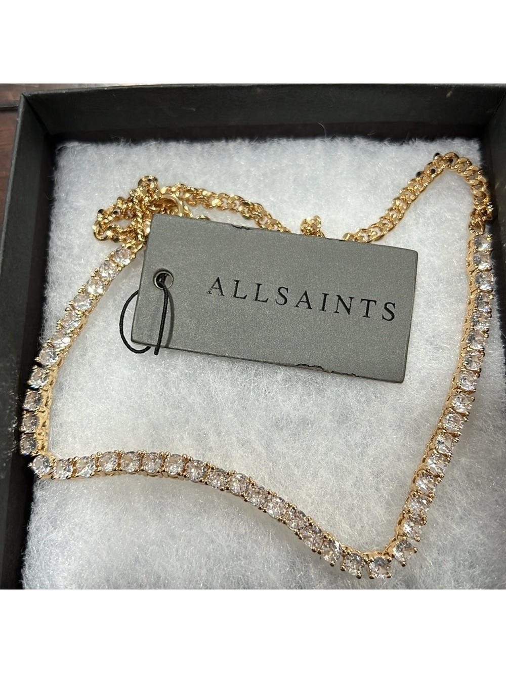ALLSAINTS  Della Crystal Curb Chain necklace